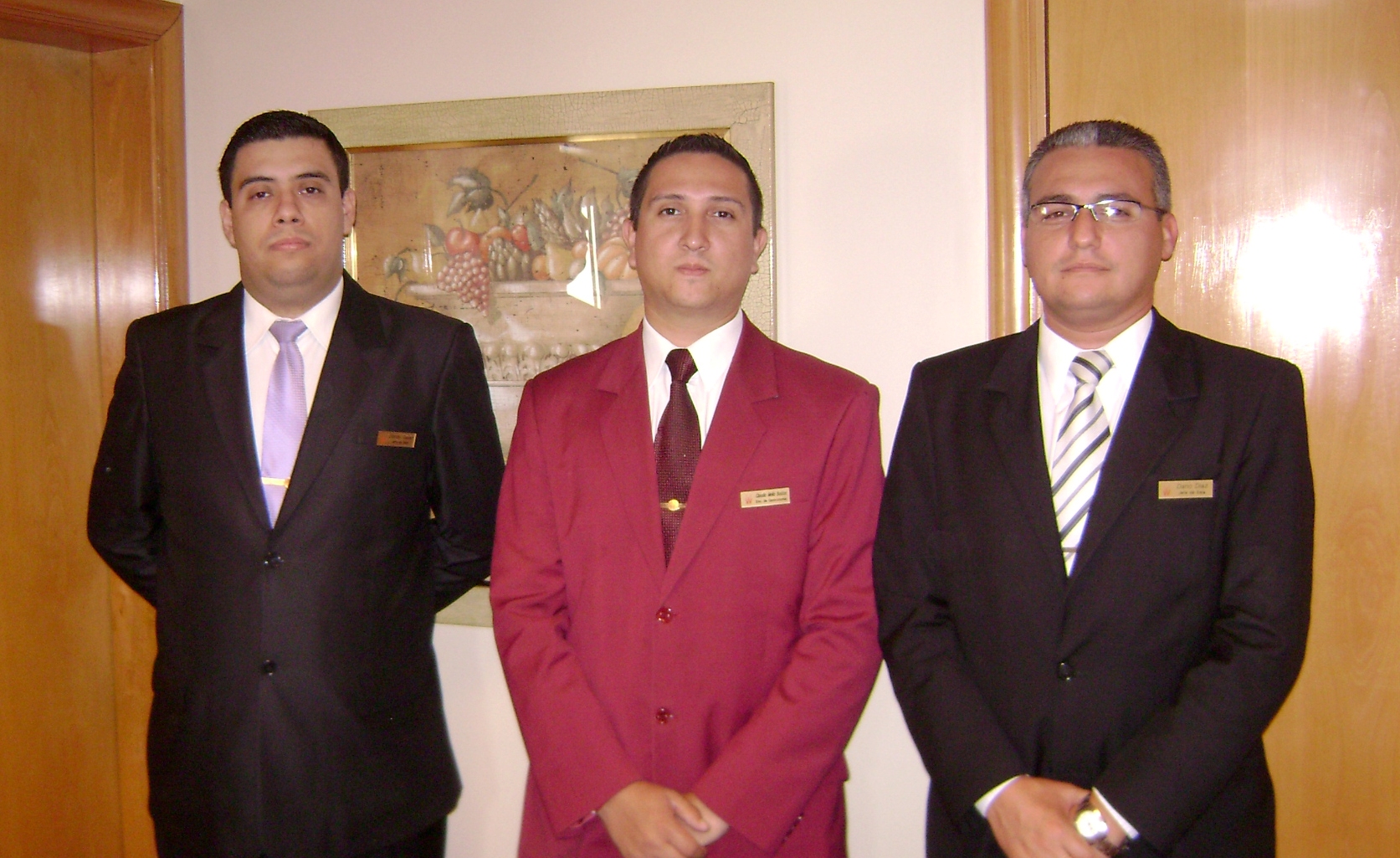 Foto: De izquierda a derecha, Daniel Galán Jefe de Sala, Claudio Mello Encargado de Gastronomía y Darío Díaz Jefe de Sala.